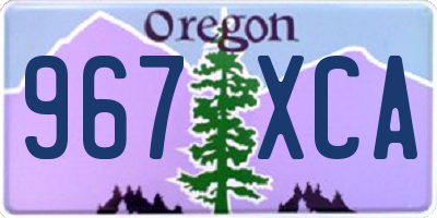 OR license plate 967XCA
