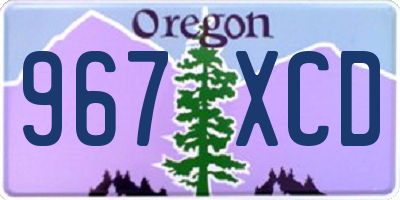 OR license plate 967XCD