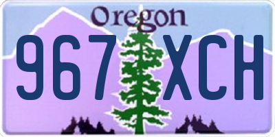 OR license plate 967XCH