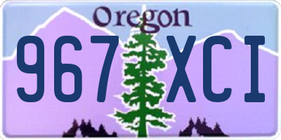 OR license plate 967XCI