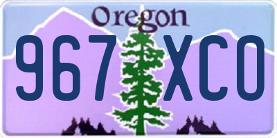 OR license plate 967XCO