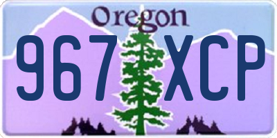 OR license plate 967XCP