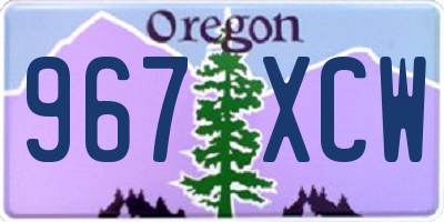 OR license plate 967XCW