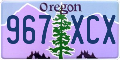 OR license plate 967XCX