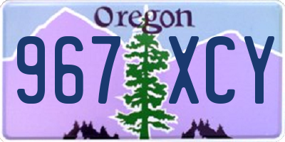 OR license plate 967XCY