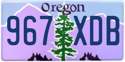 OR license plate 967XDB