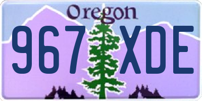 OR license plate 967XDE