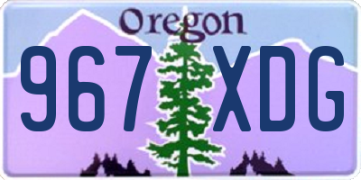 OR license plate 967XDG