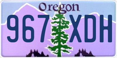 OR license plate 967XDH