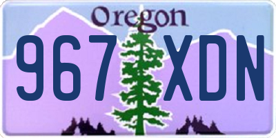 OR license plate 967XDN