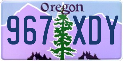 OR license plate 967XDY