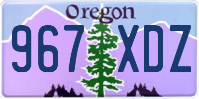 OR license plate 967XDZ