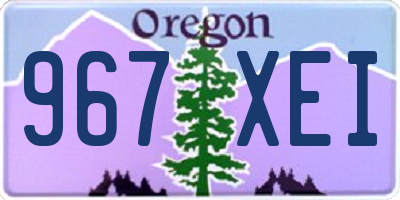 OR license plate 967XEI
