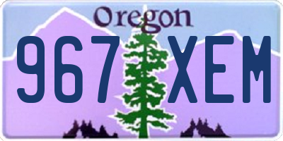 OR license plate 967XEM