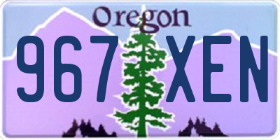 OR license plate 967XEN