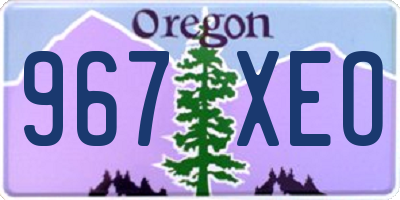 OR license plate 967XEO