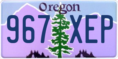 OR license plate 967XEP