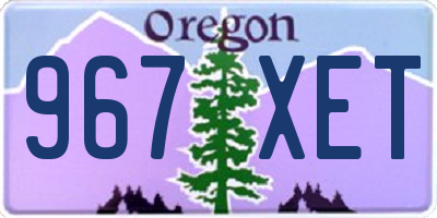 OR license plate 967XET