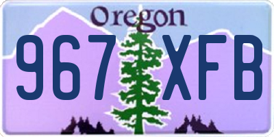 OR license plate 967XFB