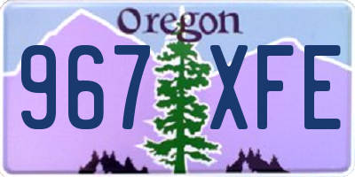 OR license plate 967XFE