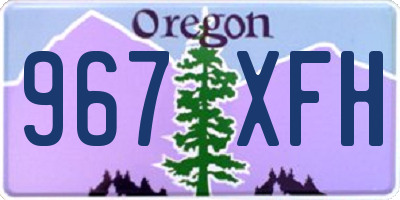 OR license plate 967XFH