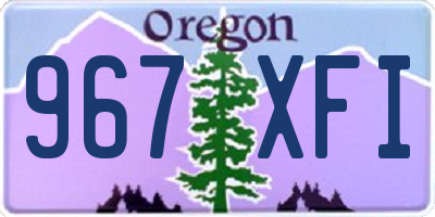 OR license plate 967XFI
