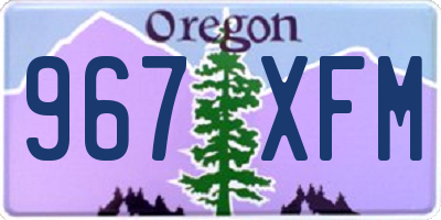 OR license plate 967XFM