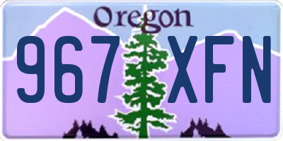 OR license plate 967XFN