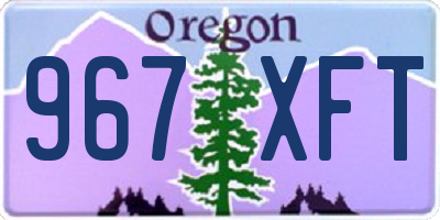 OR license plate 967XFT