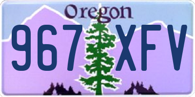 OR license plate 967XFV