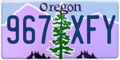 OR license plate 967XFY
