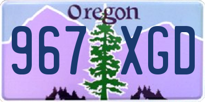OR license plate 967XGD