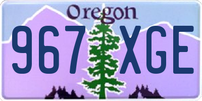 OR license plate 967XGE