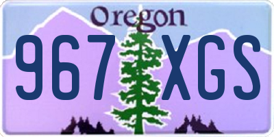 OR license plate 967XGS