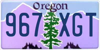 OR license plate 967XGT