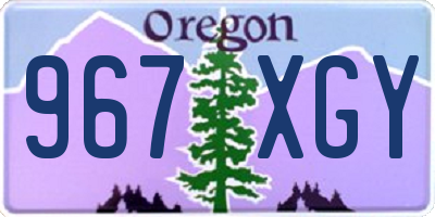 OR license plate 967XGY