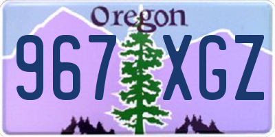 OR license plate 967XGZ