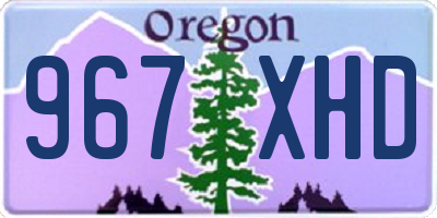 OR license plate 967XHD