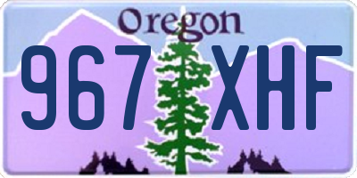 OR license plate 967XHF