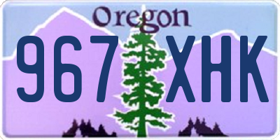 OR license plate 967XHK