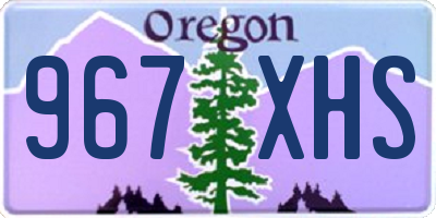 OR license plate 967XHS