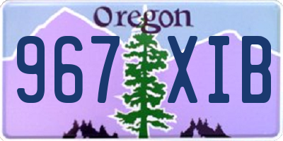 OR license plate 967XIB
