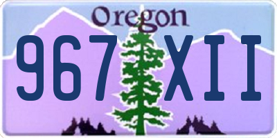 OR license plate 967XII
