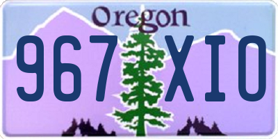 OR license plate 967XIO