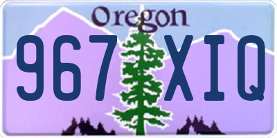 OR license plate 967XIQ