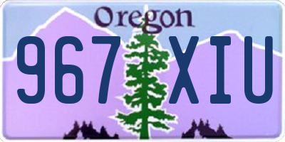 OR license plate 967XIU