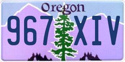 OR license plate 967XIV