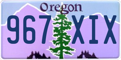 OR license plate 967XIX