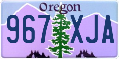 OR license plate 967XJA