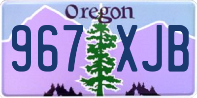 OR license plate 967XJB